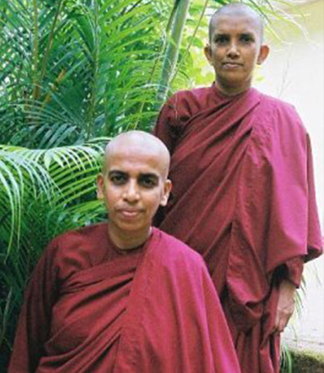 Venerable Dhammachari & Nun